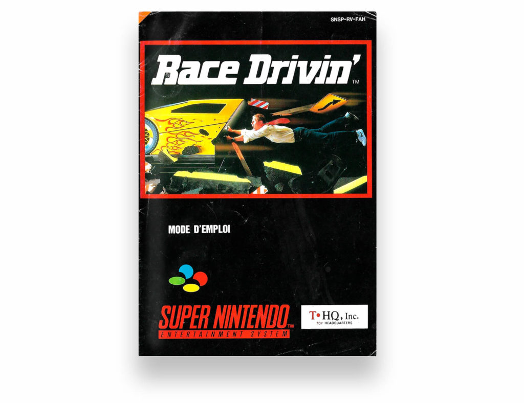 Couverture notice race Drivin' sur Super Nintendo